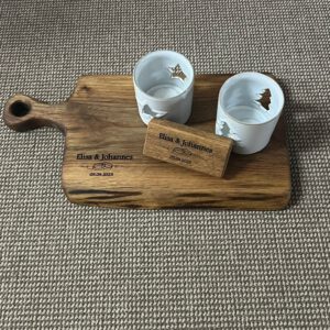 Geschenkset Öffner + Servierbrett